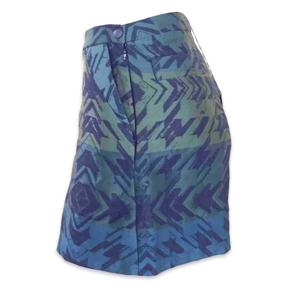 NWT Designer Risto Green/Teal Jacquard Skort Shorts w/ Pockets - Picture 5 of 16